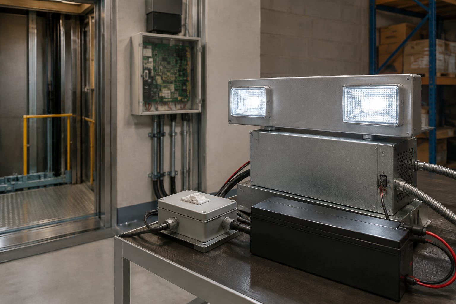 Luz de emergencia del ascensor: prueba y reparación