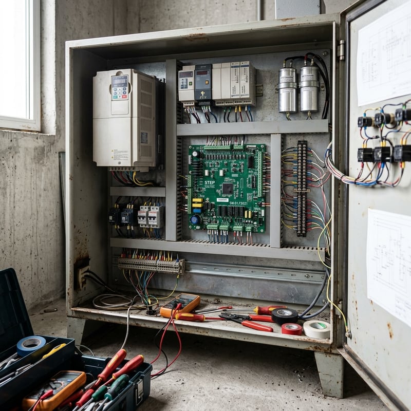 Instalación de la placa de control STEP SM.01.F5021