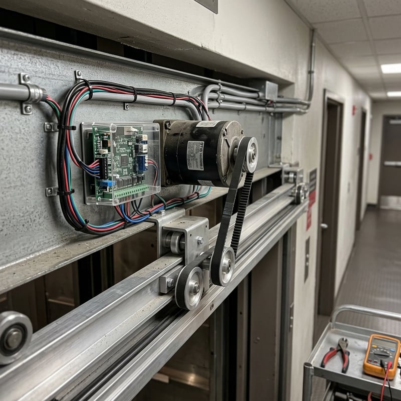 Instalación del motor de puerta OTIS FAA24350BL2